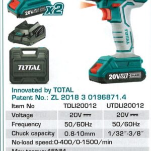 Atornilladora inalámbrica TOTAL