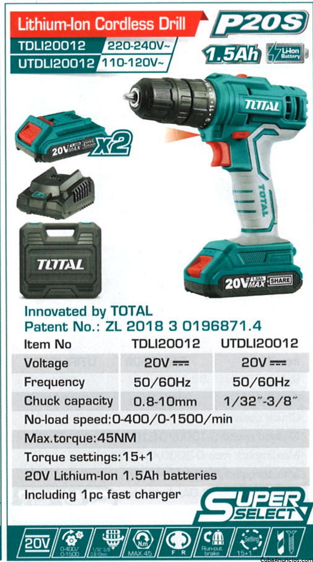 Atornilladora inalámbrica TOTAL
