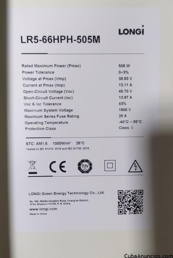 Panel solar 505W - Imagen 2