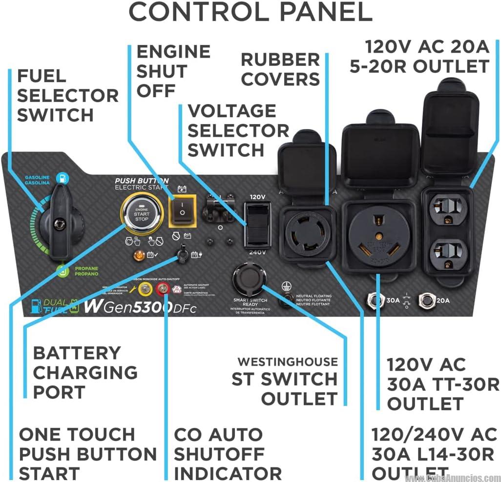 Generador Westinghouse 6600 vatios - Imagen 7