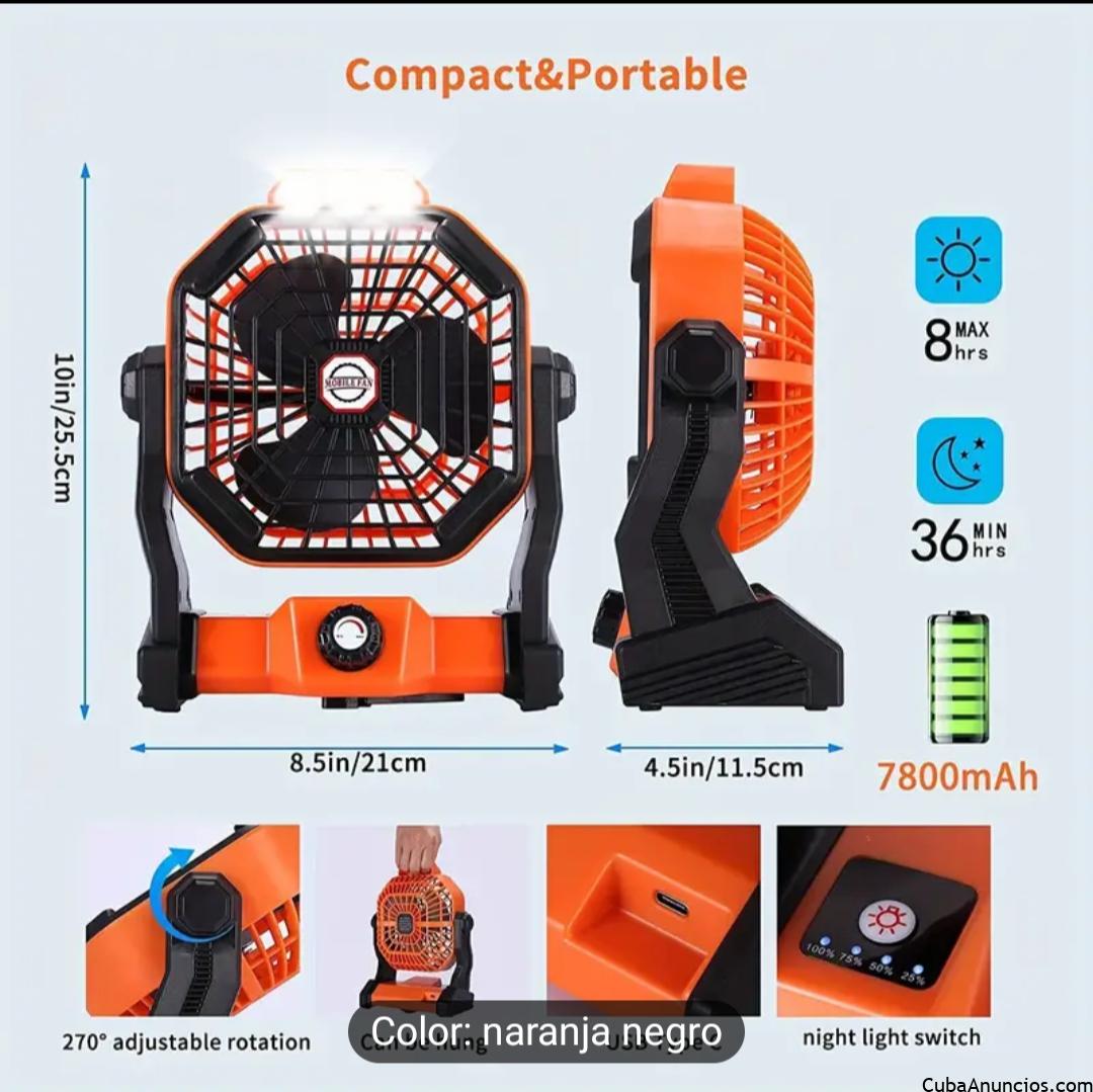 Ventilador recargable