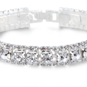 Pulsera ilde de plata 925 y cristales de circonia blanca