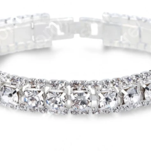 Pulsera ilde de plata 925 y cristales de circonia blanca