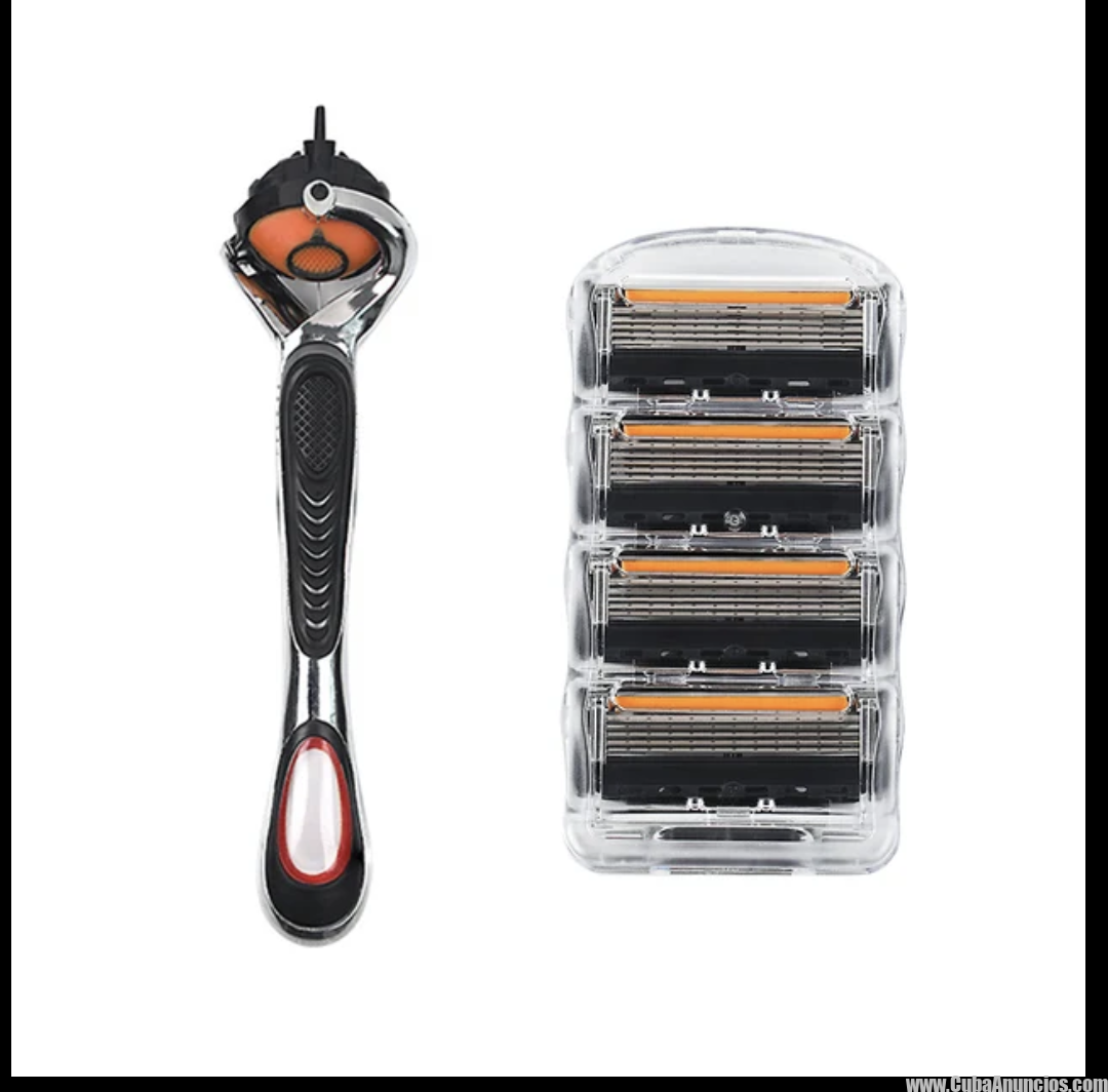 Cuchillas de afeitar manuales de 5 capas para hombres, cabezales de corte de repuesto, juegos de soportes de maquinilla de afeitar facial, alta calidad