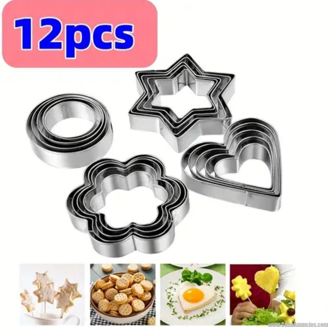 Juego de 12 moldes para galletas
