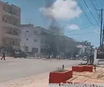 Moto Eléctrica en Fuego en La Habana