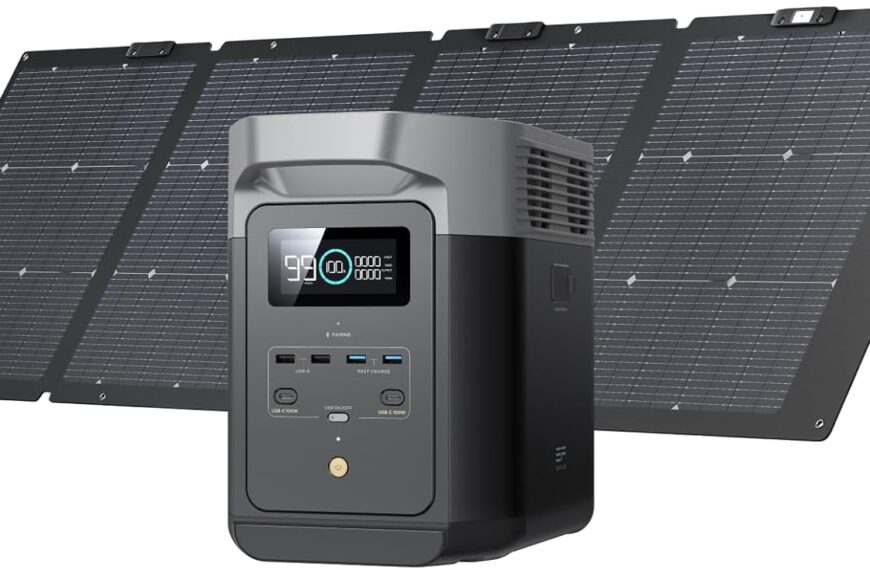 ESTACION DE ENERGIA DE 1200 W CON PANEL SOLAR DE 220 W