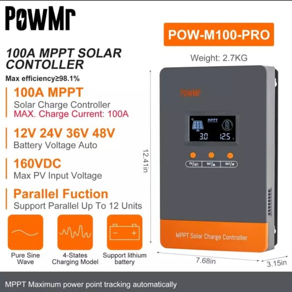 Controlador de carga solar mttp PowMr pro