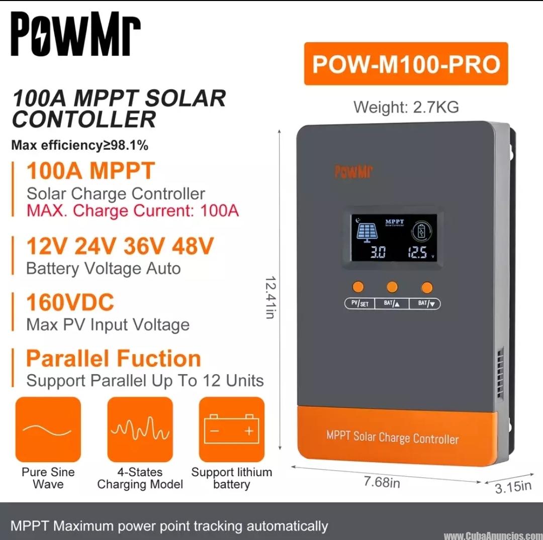 Controlador de carga solar mttp PowMr pro
