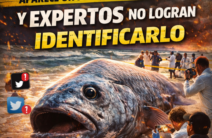 ¡CRIATURA DE LAS PROFUNDIDADES! Aparece un pez gigante en la costa y expertos no logran identificarlo