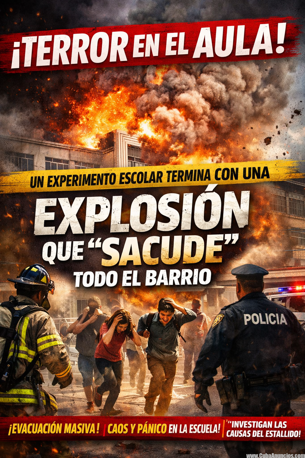 ¡TERROR EN EL AULA! Un experimento escolar termina con una explosión que “sacude” todo el barrio