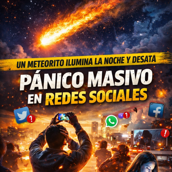 ¡CIELO EN LLAMAS! Un meteorito ilumina la noche y desata pánico masivo en redes sociales