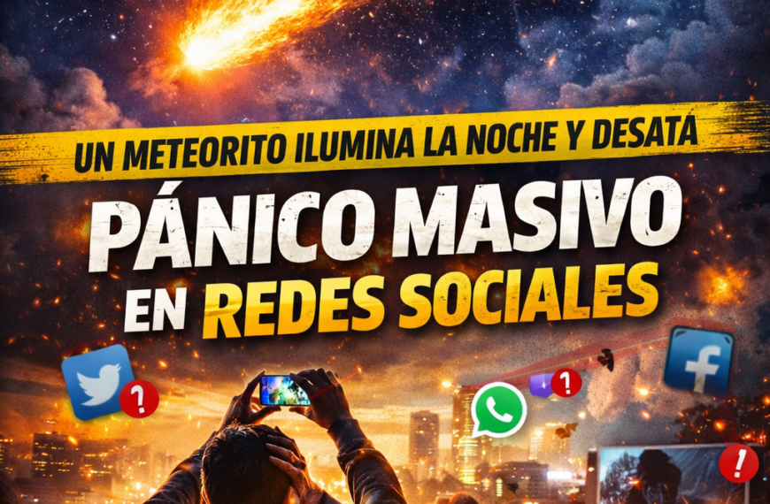 ¡CIELO EN LLAMAS! Un meteorito ilumina la noche y desata pánico masivo en redes sociales