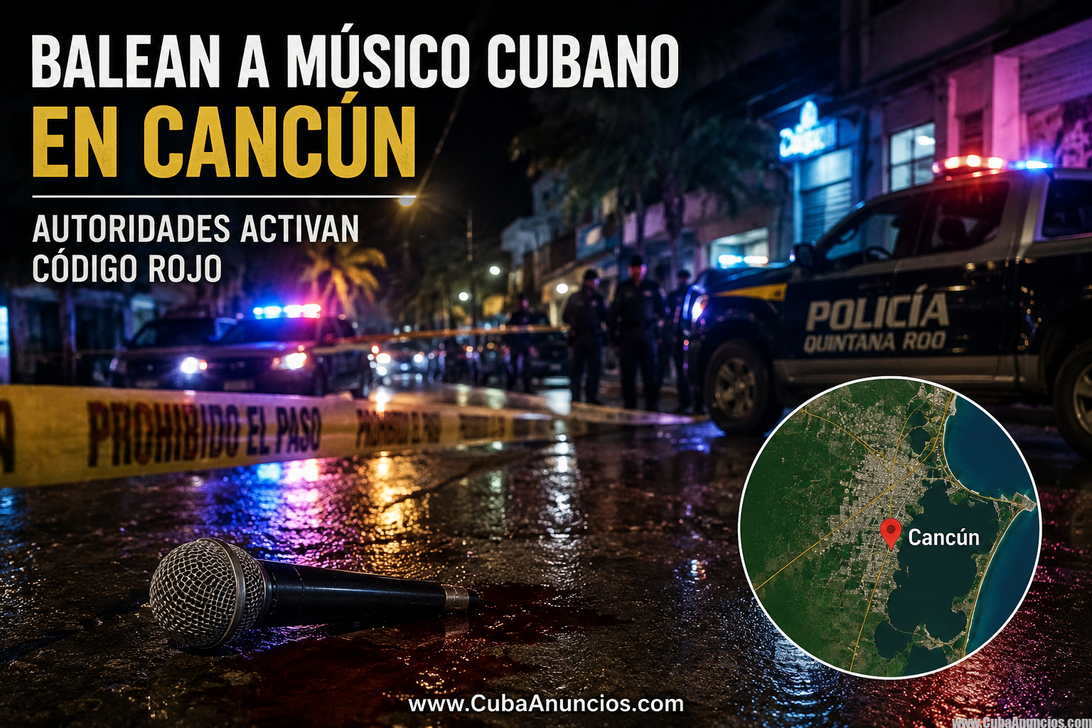 Balean a músico cubano en Cancún