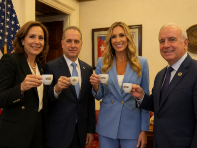 Lara Trump brinda con café cubano