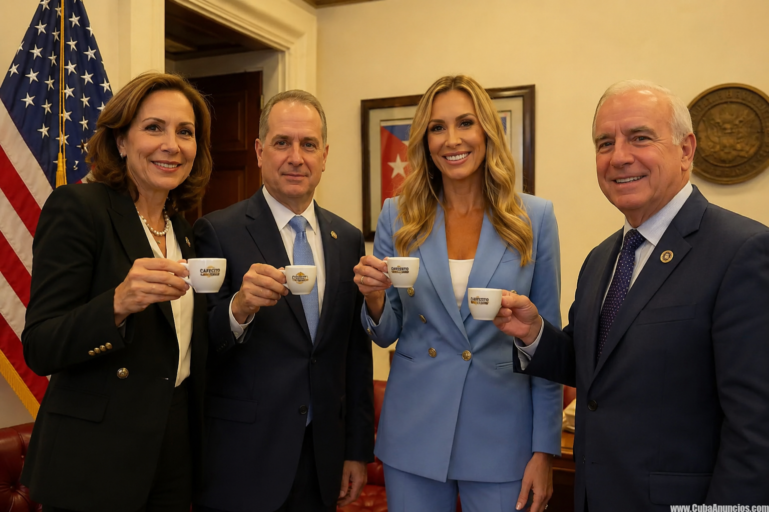 Lara Trump brinda con café cubano