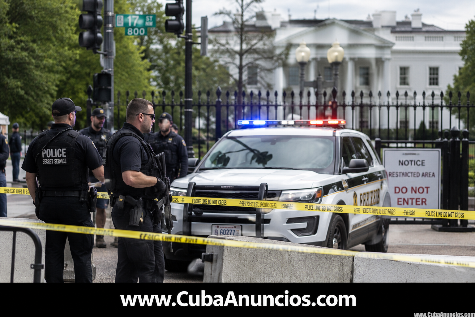 Identifican a hombre que disparó contra un puesto de control cerca de la Casa Blanca