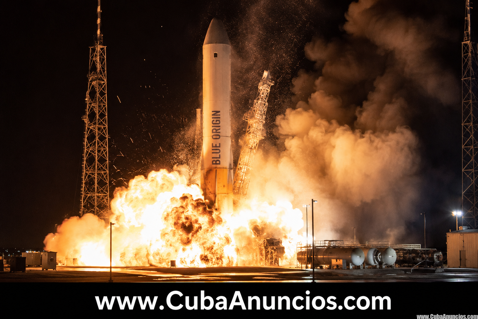 Cohete New Glenn de Blue Origin explota durante prueba en Florida