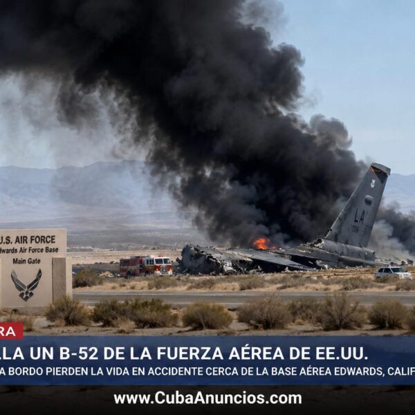 Tragedia aérea en California: se estrella un B-52 de la Fuerza Aérea de EE.UU