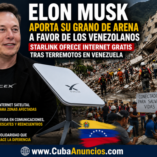 Elon Musk ayuda a venezolanos con internet gratuito tras terremotos