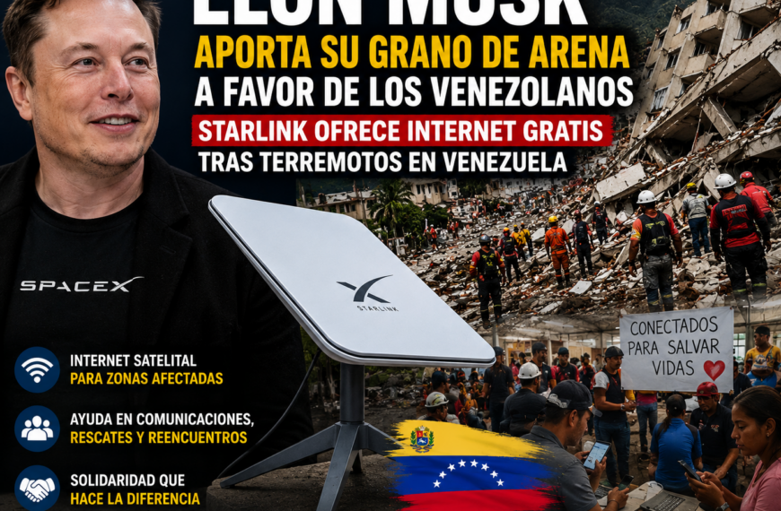 Elon Musk ayuda a venezolanos con internet gratuito tras terremotos