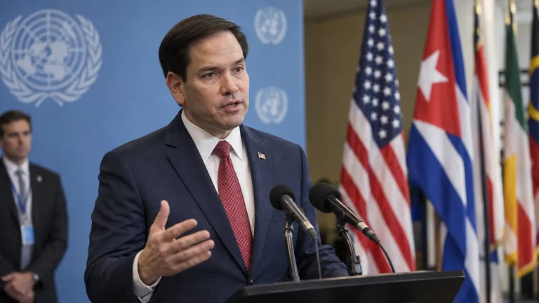 Marco Rubio habla sobre Cuba durante la Asamblea General de la ONU